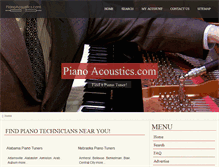 Tablet Screenshot of pianoacoustics.com